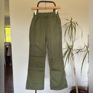 American Eagle Green Flare Pants
